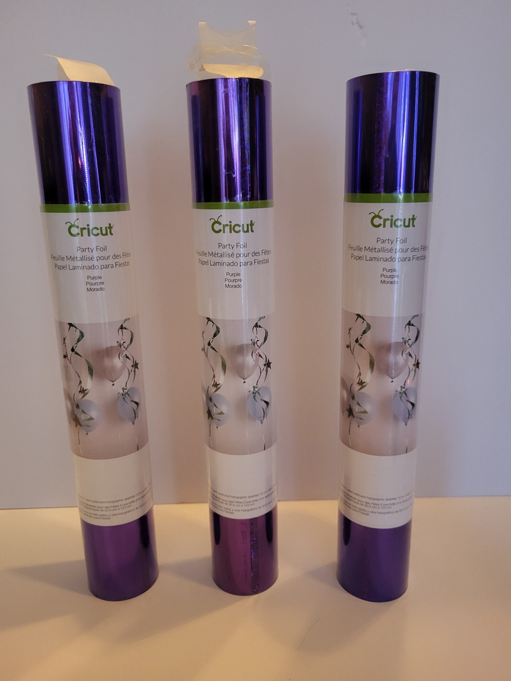 Cricut Purple Metallic Party Foil - 3 Rolls